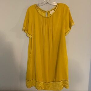 Maeve by Anthropology Mustard Colored Dresd